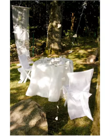 Nappe ronde blanche non tissée 2,40 m, image 2