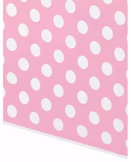 Nappe rose à pois blancs en plastique 137 x 274 cm, image 2