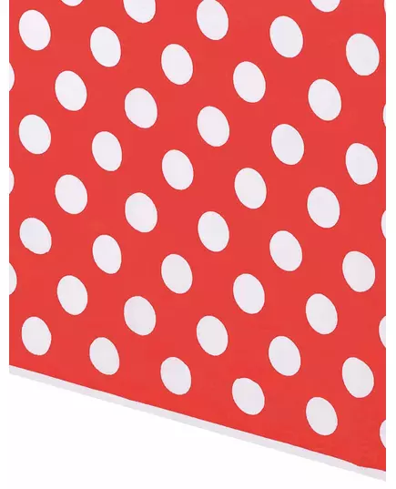 Nappe rouge à pois blancs, en plastique, 137 x 274 cm, image 2