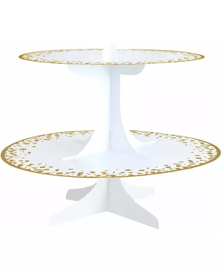 Cupcakedisplay wit goud 31 x 24 cm, image 2