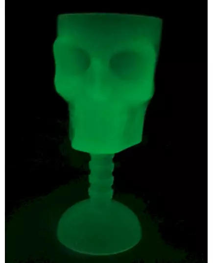 Fosforescerend schedelglas 18 cm, image 2