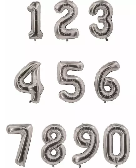 Ballon cijfer 0, Maat: 1, image 2