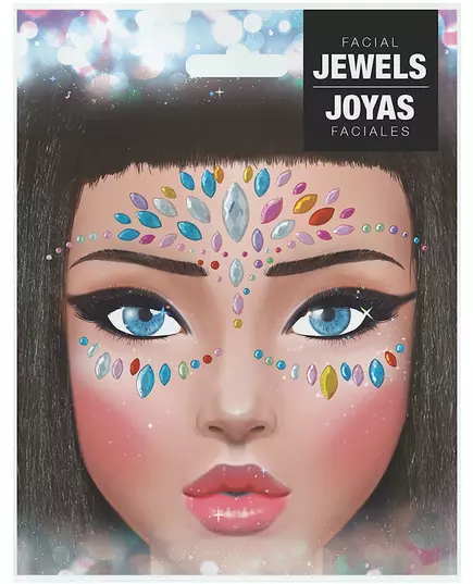 Bijoux pour visage adhésifs multicolores, image 2