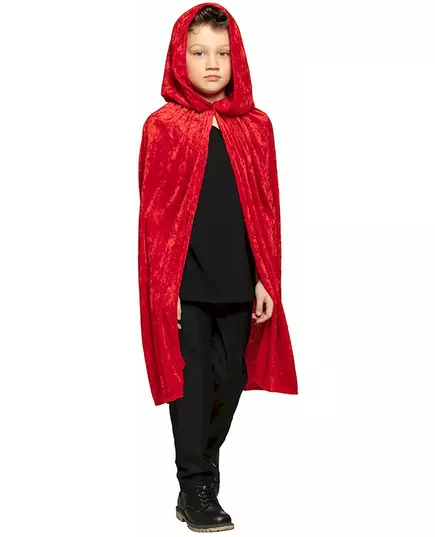Rood fluwele cape voor kinderen, image 2
