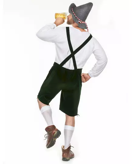 Déguisement bavarois vert foncé homme, Taille: Large, image 2