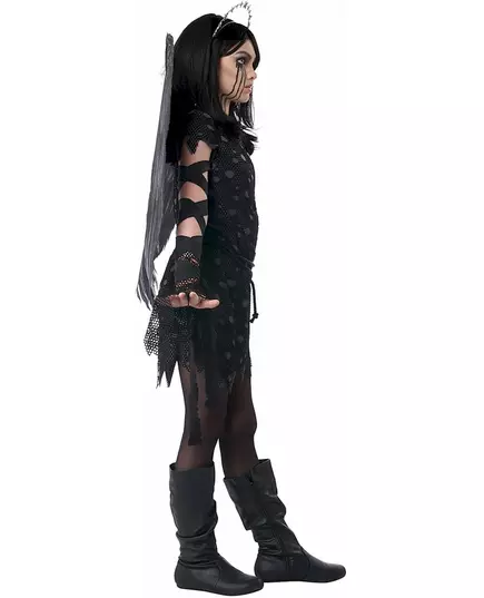 Déguisement ange gothique noir luxe enfant, Taille: 8–10 ans (140 cm), image 2