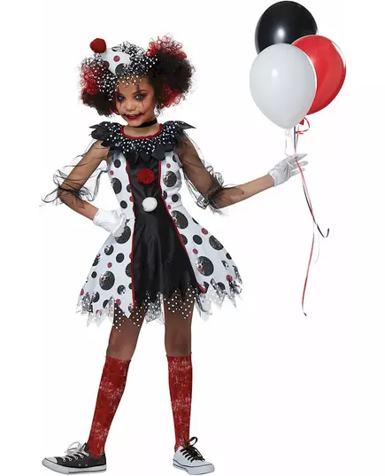 Déguisement clown effrayant luxe fille, Taille: 10–12 ans (148 cm), image 2