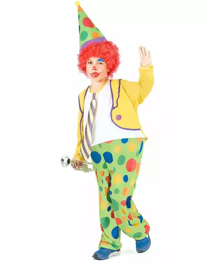 Déguisement clown joyeux garçon, Taille: 3–4 ans (92–104 cm), image 2