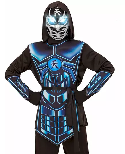 Déguisement cyber ninja lumineux et sonore enfant, Taille: 5–7 ans (128 cm), image 2