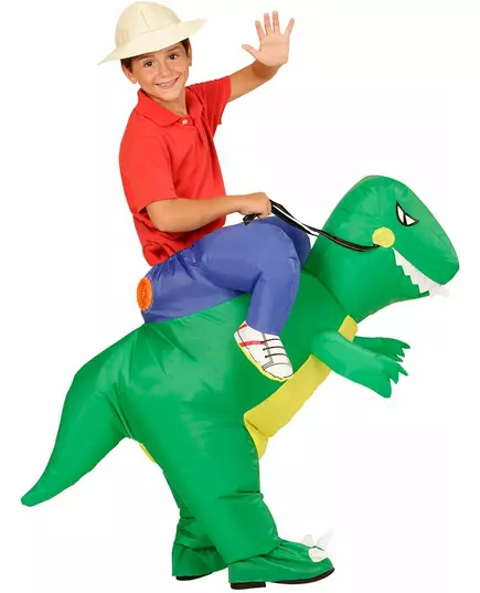 Opblaasbaar dinosaurus kostuum voor kinderen, image 2