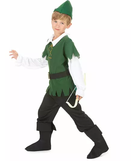 Déguisement garçon des bois noir et vert, Taille: 10–12 ans (130–140 cm), image 2