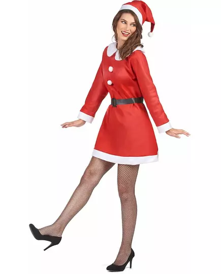 Déguisement Mère Noël pompons femme, Taille: Large, image 2
