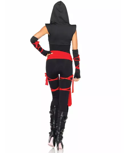 Déguisement ninja noir sexy luxe femme, Taille: X-Large (46–48), image 2