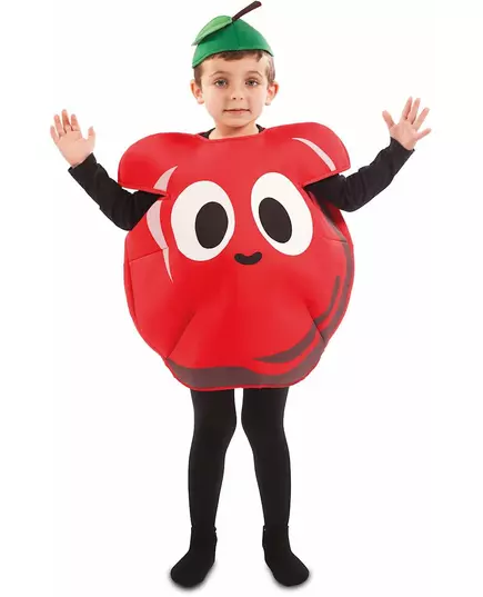 Déguisement pomme rouge enfant, Taille: 3–4 ans (92–104 cm), image 2