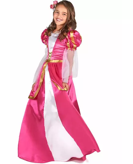 Déguisement princesse médiévale rose fille, Taille: 3–4 ans (92–104 cm), image 2