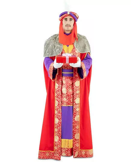 Déguisement Roi Mage luxe rouge Balthazar adulte, image 2