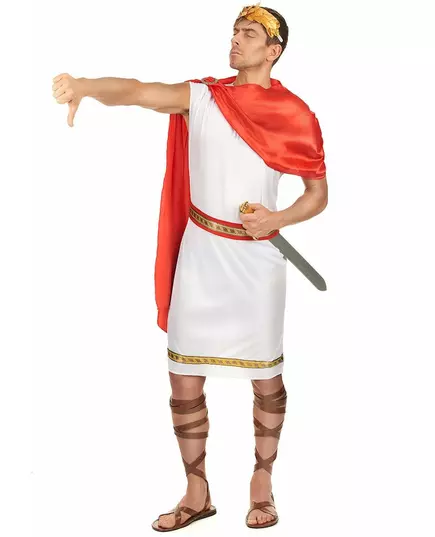 Witte en rode Romeinse outfit voor mannen, Maat: X-Large, image 2