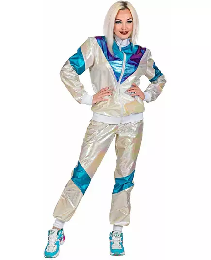 Kostuum holografisch trainingspak grote maat, Maat: XX-Large, image 2