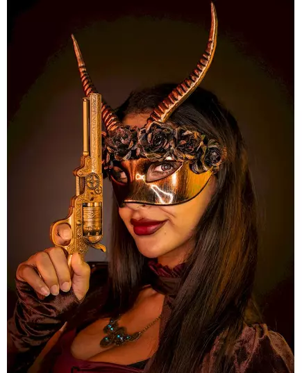 Demi masque sexy Steampunk adulte, image 2