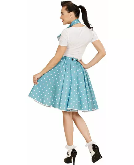 Turquoise jaren 50 rok en sjaal voor vrouwen, image 2