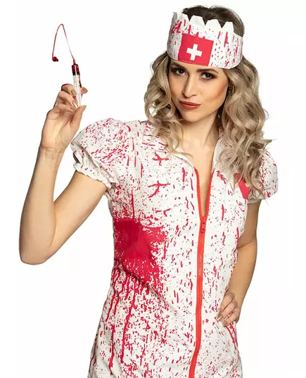 Horror verpleegster spuit en nepbloed set, image 2