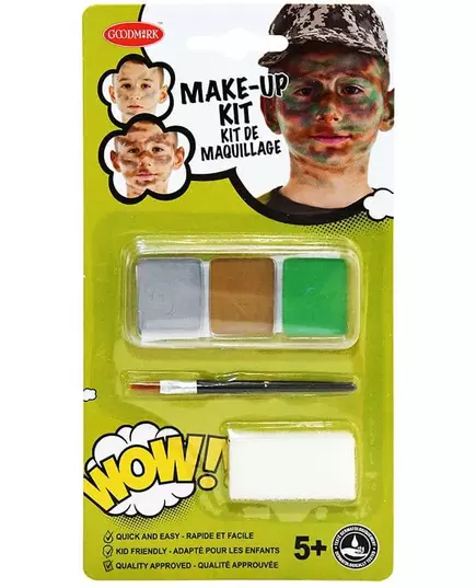 Kit maquillage militaire avec pinceau et éponge enfant, image 2