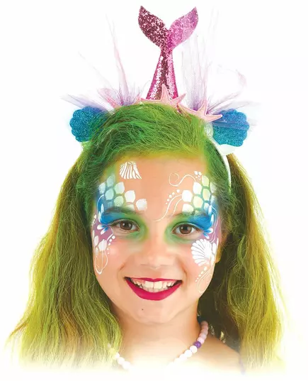 Kit maquillage sirène avec pinceau et éponge fille, image 2