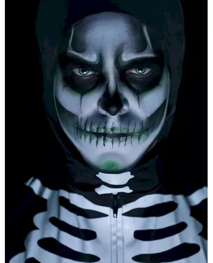Kit maquillage squelette phosphorescent adulte Halloween, image 2