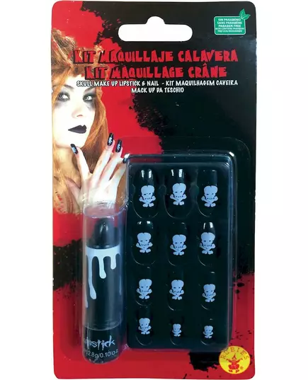 Doodskop lippenstift en neppe nagels voor volwassenen, image 2