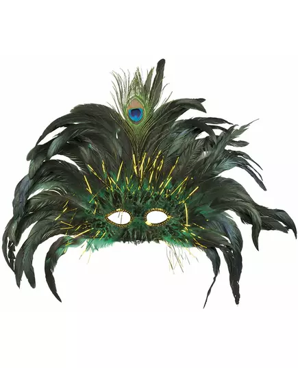 Venetiaans pauw masker met veren voor volwassenen, image 2