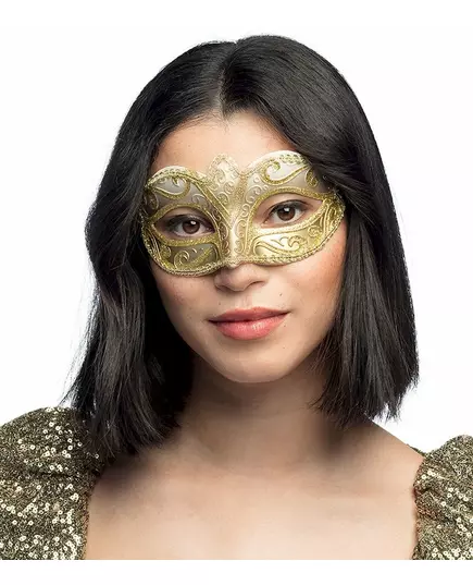 Goudkleurige Venetiaanse masker voor vrouwen, image 2