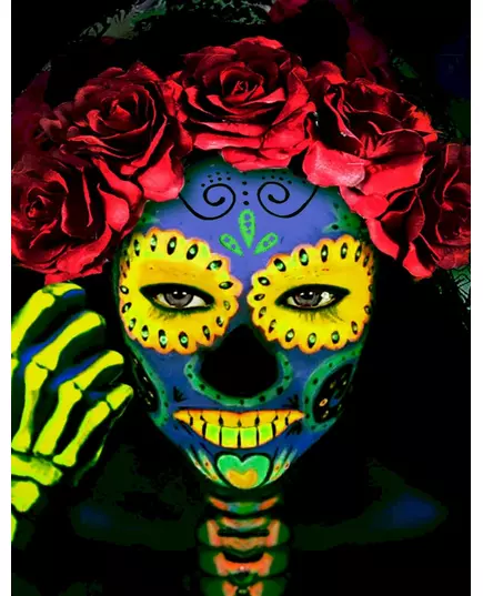 Maquillage néon jaune fluo 30 ml, image 2