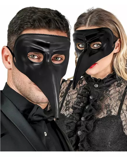 Masker met lange neus zwart voor volwassenen, image 2