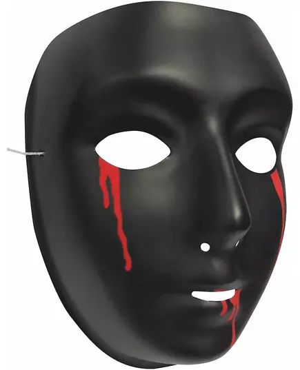 Zwart masker met bloedtranen voor vrouwen, image 2