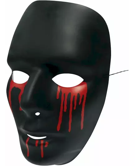 Zwart masker met bloederige tranen voor mannen, image 2