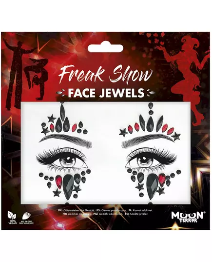 Strass adhésifs pour visage arlequine du mal, image 2
