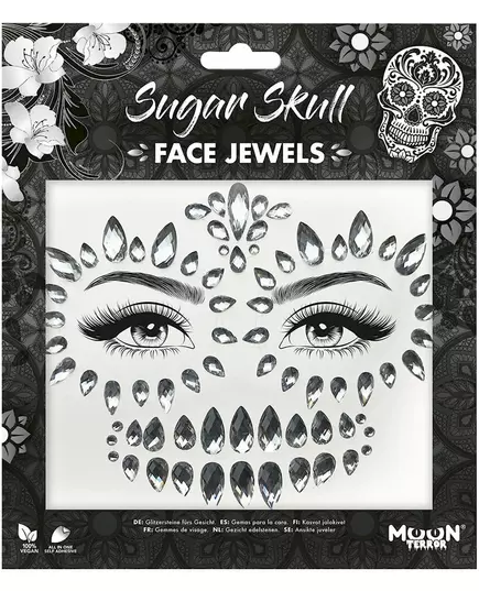 strass adhésifs pour visage de squelette, image 2