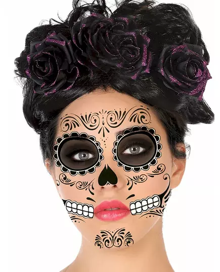 Tatouage visage dia de los muertos, image 2