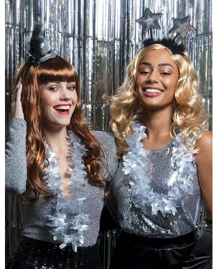 Zilverkleurig disco pailletten shirt voor dames, image 2