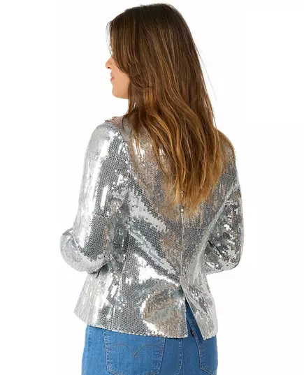 Veste blazer à sequins argentés Suitmeister™ femme, Taille: Small (EU 38–40), image 2