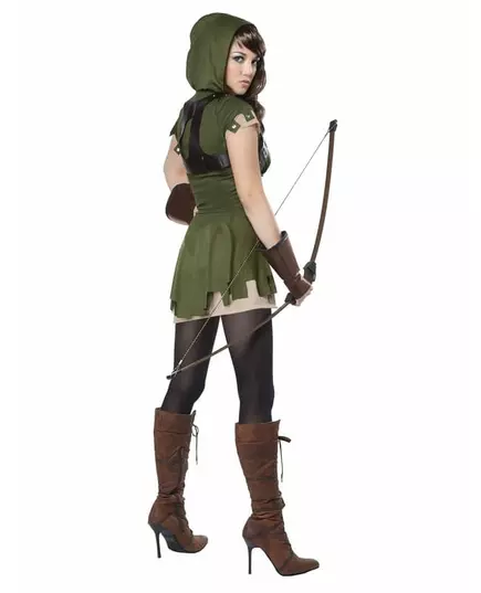 Costume d'archère en bois pour femme, Taille: X-Small, image 2