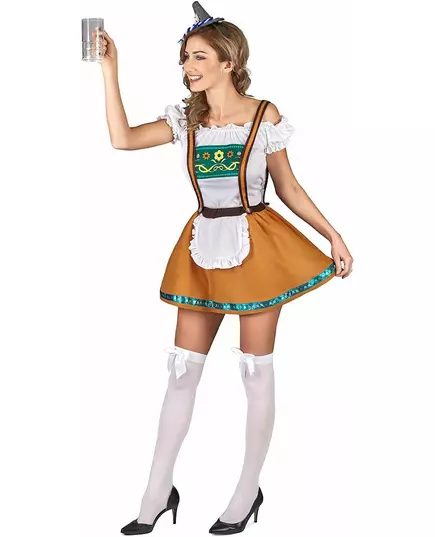 Bruin Tiroler jurkje voor vrouwen, Maat: Medium, image 2