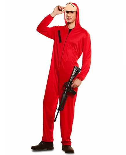 Déguisement combinaison et masque La Casa de Papel™ adulte, Taille: XS, image 2
