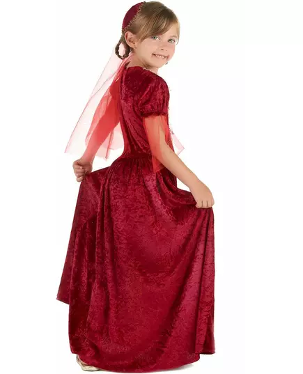 Déguisement comtesse médiévale rouge fille, Taille: 7–9 ans (120–130 cm), image 2