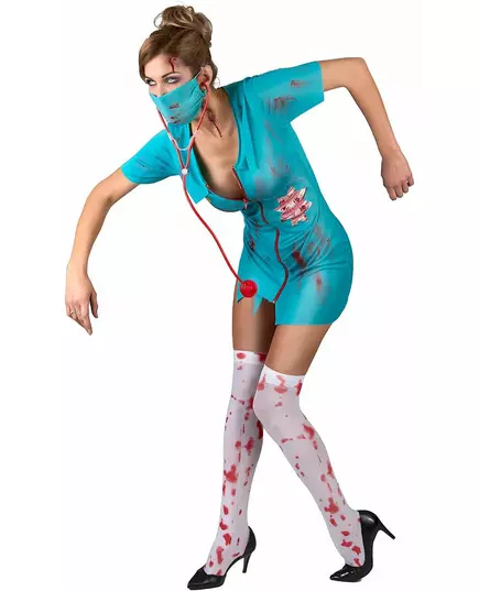 Déguisement infirmière zombie femme, Taille: Medium, image 2