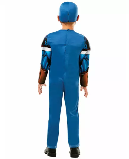Luxe Captain America™ animatieserie pak voor jongens, Maat: 5–6 jaar (110 tot 116 cm), image 2