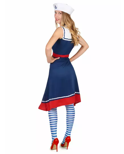 Déguisement marin rétro femme, Taille: Medium, image 2