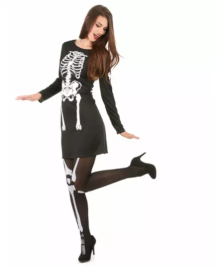 Halloween skeletkostuum voor vrouwen, Maat: X-Small, image 2