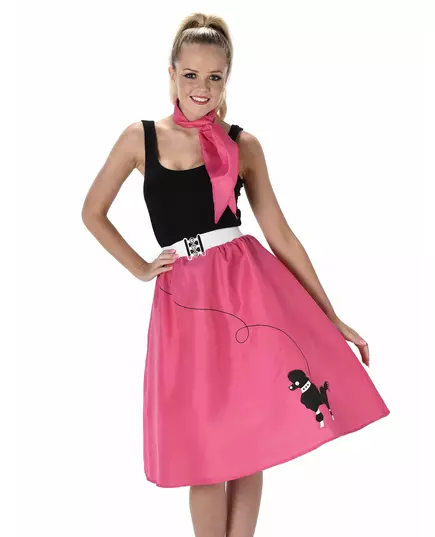 Déguisement années 50 fuschia femme, Taille: Large, image 2