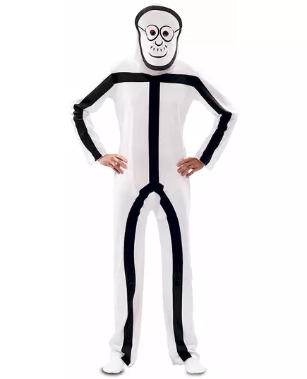 Déguisement avec masques Stickman adulte, Taille: Medium/Large (52), image 2